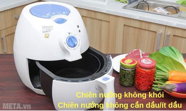 Nồi chiên nướng chân không Magic A70-New có màu trắng sang trọng Nồi chiên nướng chân không Magic A70-New có màu trắng sang trọng