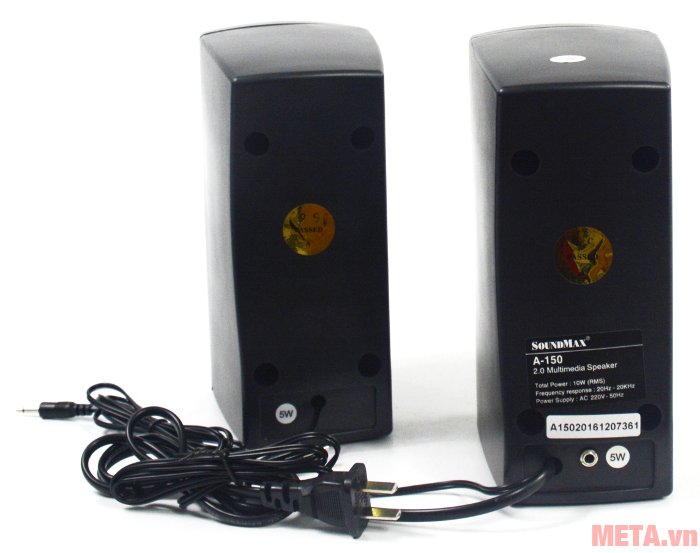 Loa vi tính SoundMax A150 sử dụng điện áp 220V - 50Hz