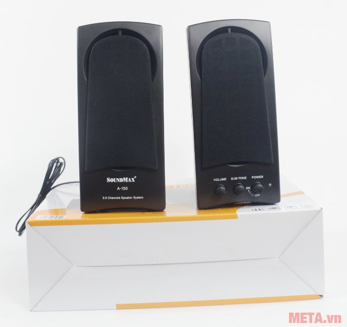 Loa vi tính SoundMax A150 đựng trong hộp bìa cứng sang trọng