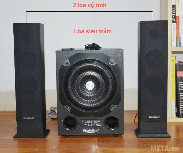 Loa vi tính SoundMax AW200 2.1 cho âm thanh sống động, trung thực Loa vi tính SoundMax AW200 2.1 cho âm thanh sống động, trung thực