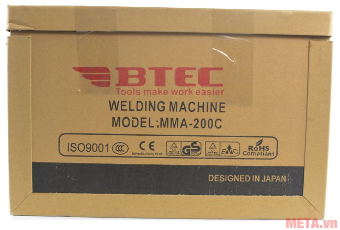 Hộp đựng của máy hàn điện tử Inverter Btec MMA-200C  Hộp đựng của máy hàn điện tử Inverter Btec MMA-200C