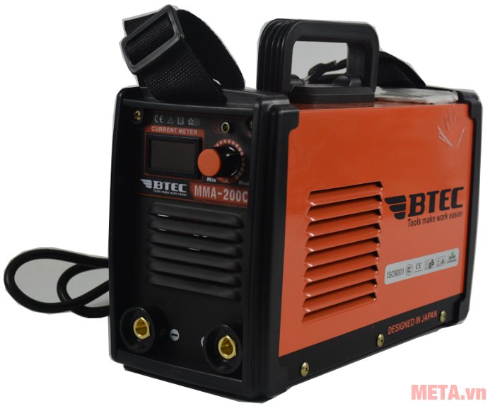 Máy hàn điện tử Inverter Btec MMA-200C có tay xách và dây đeo vai   Máy hàn điện tử Inverter Btec MMA-200C có tay xách và dây đeo vai