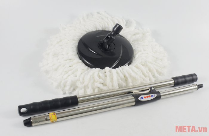 Chổi lau nhà 360 TS-5164A có thân lau bằng inox siêu bền Chổi lau nhà 360 TS-5164A có thân lau bằng inox siêu bền