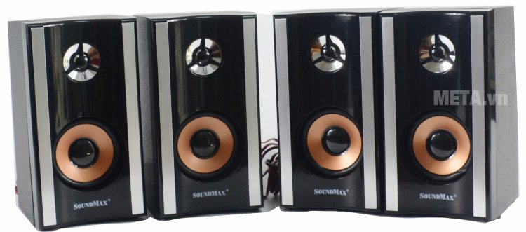 4 loa siêu trầm nằm trong bộ loa máy tính SoundMax A8900