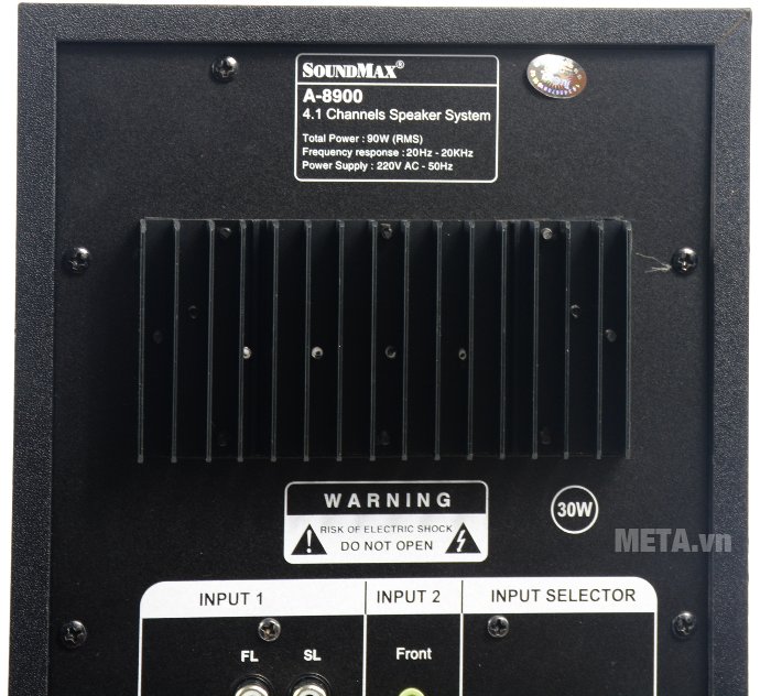 Loa siêu trầm SoundMax A8900 có công suất 30W