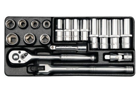 Bộ tuýp tay vặn tổng hợp 3/8" 19 món YATO YT-38641