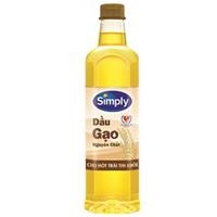 Dầu gạo nguyên chất Simply chai 1 lít