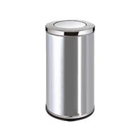 Thùng rác inox trắng nắp lật Paloca (Size 380mm x 700mm)