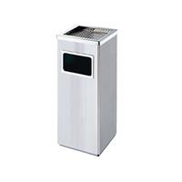 Thùng rác inox vuông có gạt tàn Paloca (240mm x 240mm x 620mm)