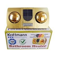Đèn sưởi nhà tắm 2 bóng có thổi gió Kottmann K2B-HW-G