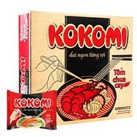 Thùng 30 gói mì Kokomi tôm chua cay (65gr/gói)