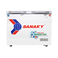 Tủ đông 2 ngăn đông và mát inverter Sanaky VH-2899W4K (220 lít, nắp kính xám)