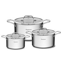 Bộ 3 nồi inox 5 lớp toàn phần Nagakawa Haru NAG1355 (16cm, 20cm, 24cm)