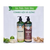 Combo dầu gội dầu xả thảo dược Nasil gừng