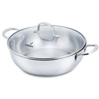 Chảo xào lẩu inox Kalpen KP 8528 - 28cm
