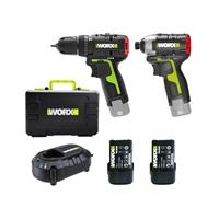 Combo máy khoan và máy vặn vít dùng pin 12V Worx WU920X (2 pin 2Ah, 1 sạc)