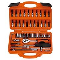 Bộ khẩu Asaki AK-9754 mạ crom bóng 46 chi tiết 1/4 inch