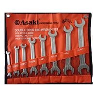 Bộ cờ lê 2 đầu miệng 8 chi tiết Asaki AK-7508 (6mm - 24mm)