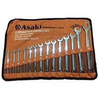 Bộ cờ lê vòng miệng xi bóng Asaki AK-6140 (8mm - 24mm)