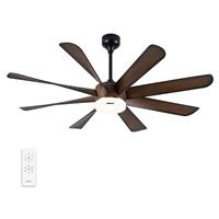 Quạt trần trang trí 8 cánh, đèn LED Nanoco NCFD6089L