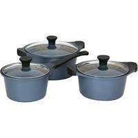 Bộ 3 nồi đúc vân đá xanh Supor Durarock H23102-T1