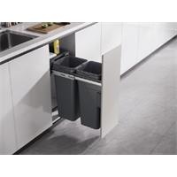 Thùng rác đôi gắn cánh kéo âm tủ GrandX XW.D30M