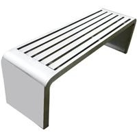 Ghế công viên inox không tựa 120cm