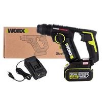 Máy khoan búa dùng pin 20V Worx WU380S (1 pin 4.0Ah, 1 sạc)