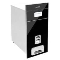 Thùng gạo âm Hafele cho tủ 300mm bề mặt đen bóng (549.32.991)