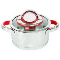 Nồi inox 3 đáy nắp kính 16cm Happy Cook HC-16AR