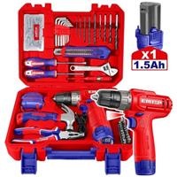 Bộ máy khoan pin kèm 129 món đồ nghề Emtop EEDK12901