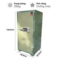 Két sắt chống cháy Hòa Phát KS250K1DT (khóa chìa và khóa điện tử)