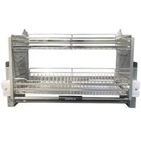 Rổ chén đĩa nâng hạ Hafele Lento tròn 900mm SUS304 (504.76.013)