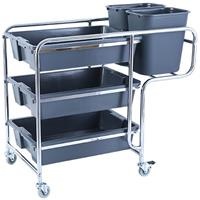 Xe dọn bàn 3 tầng khung inox 110 HT08168