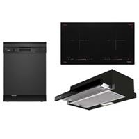 Combo máy rửa bát HDW-F605B, bếp từ HC-I2732A, máy hút mùi HH-TT70A Hafele