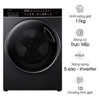 Máy giặt Aqua Inverter 11Kg AQD-DDW1100J.BK (tự động phân bổ nước giặt, xả)