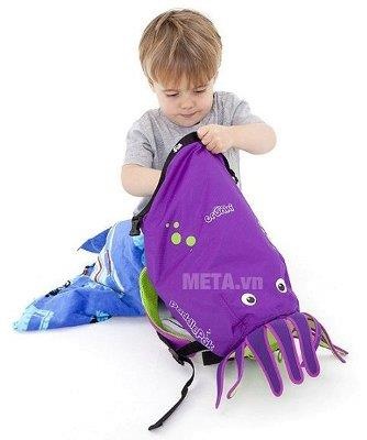 Balo chống thấm Trunki - Bạch tuộc tím Inky 0114-GB01 có thiết kế hình bạch tuộc đáng yêu Balo chống thấm Trunki - Bạch tuộc tím Inky 0114-GB01 có thiết kế hình bạch tuộc đáng yêu