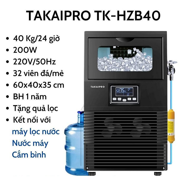 Máy làm đá viên Takai Pro TK-HZB40 công suất 40 kg/ngày