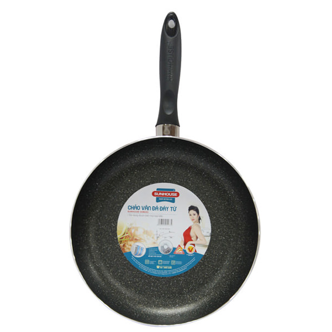 Chảo vân đá đáy từ Sunhouse SHM24D (24cm)