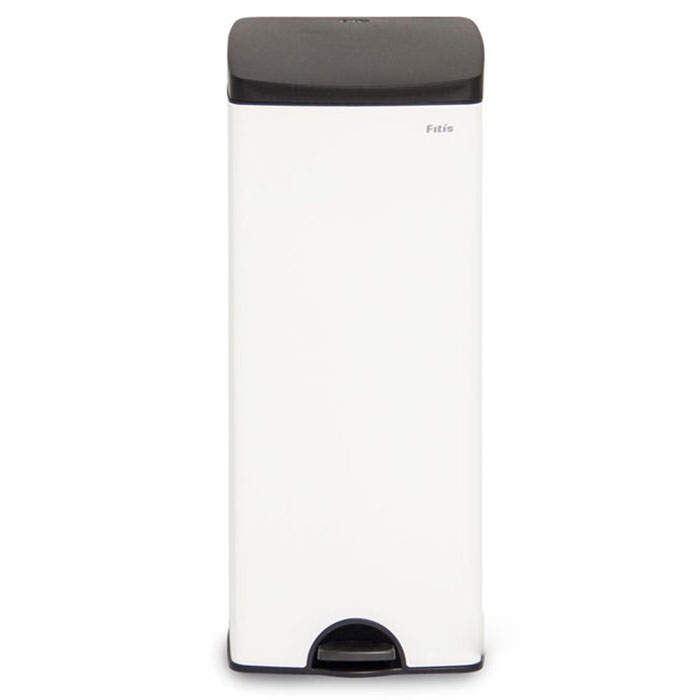 Thùng rác inox đạp vuông lớn Fitis SPL1-904 22 lít (trắng)