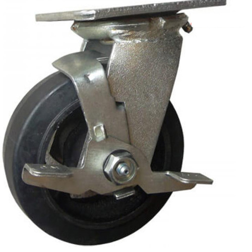 Combo 2 bánh xe đẩy cao su xoay có khóa Ethos 494XRQ125P45 (205kg)