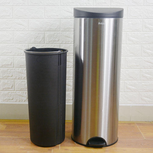 Thùng rác inox đạp tròn lớn Fitis RPL1-901 - 15 lít