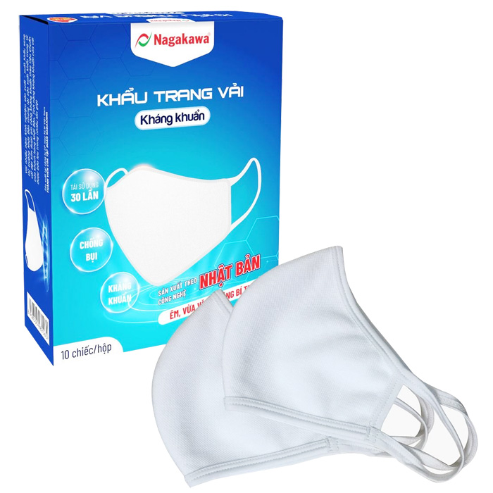 Khẩu trang vải kháng khuẩn Nagakawa size L 