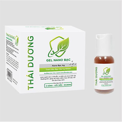 Gel rửa tay Nano bạc Thái Dương (hộp 6 lọ x 20ml)