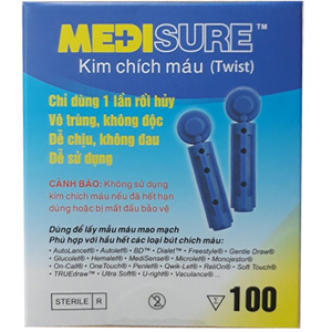 Kim lấy máu thử đường huyết MediSure 100 kim