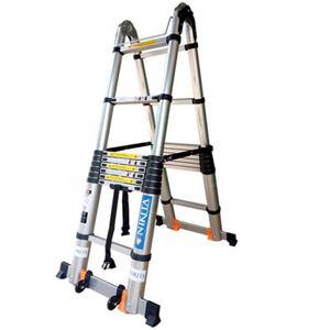 Thang nhôm rút đôi có bánh xe Nikita NKT-AID80 (NKT-AID4.0+4.0M)