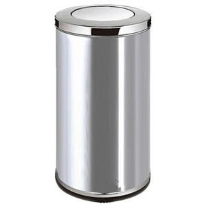 Thùng rác inox trắng nắp lật Paloca (Size 380mm x 700mm)