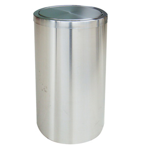 Thùng rác inox trắng nắp lật Paloca (300mm x 600mm)