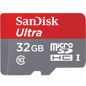 Thẻ nhớ 32Gb micro SDHC SanDisk Ultra C10 100MB/s, SDSQUNR-032G-GN3MN