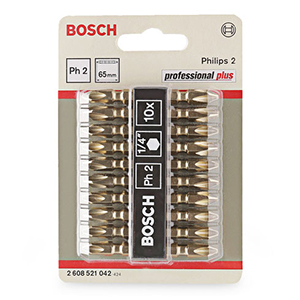 Bộ mũi vặn vít 10 cây Bosch 2608521042